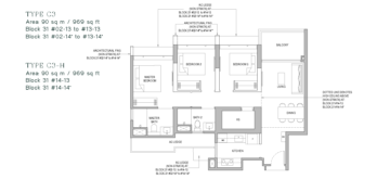 North-Gaia-floor-plan-3-bedroom-type-C3